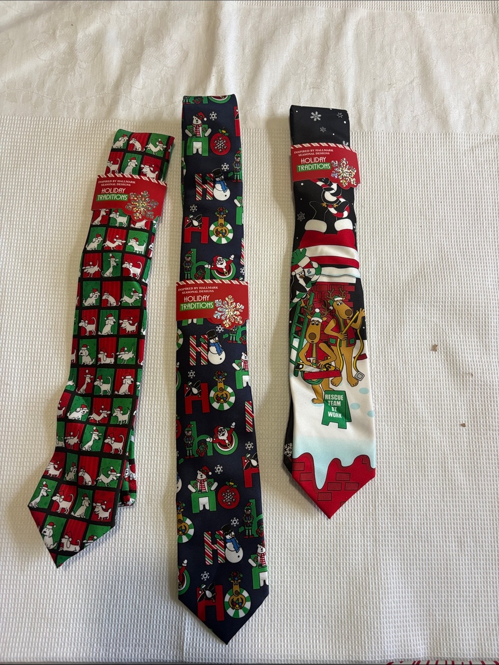 NWT set of 3 HALLMARK CHRISTMAS TIES